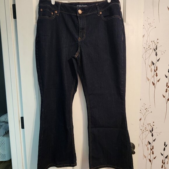 Maurices Womens Bootcut Jeans Dark Wash - 18W Short - Picture 1 of 5